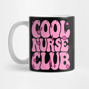 Cool Nurse Club, Nurses Groovy Pink Design Mug